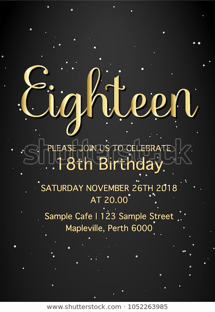 eighteen invitation card 18th birthday party